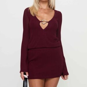 Princess Polly Maroon Dress